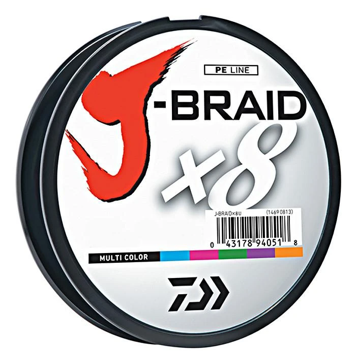 Daiwa J-Braid X8 Braided Line 165 Yards Multi-Color 2 Daiwa J-Braid X8 Braided Line 165 Yards Multi-Color